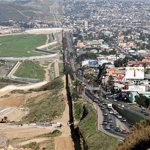 Border between Mexico and USA